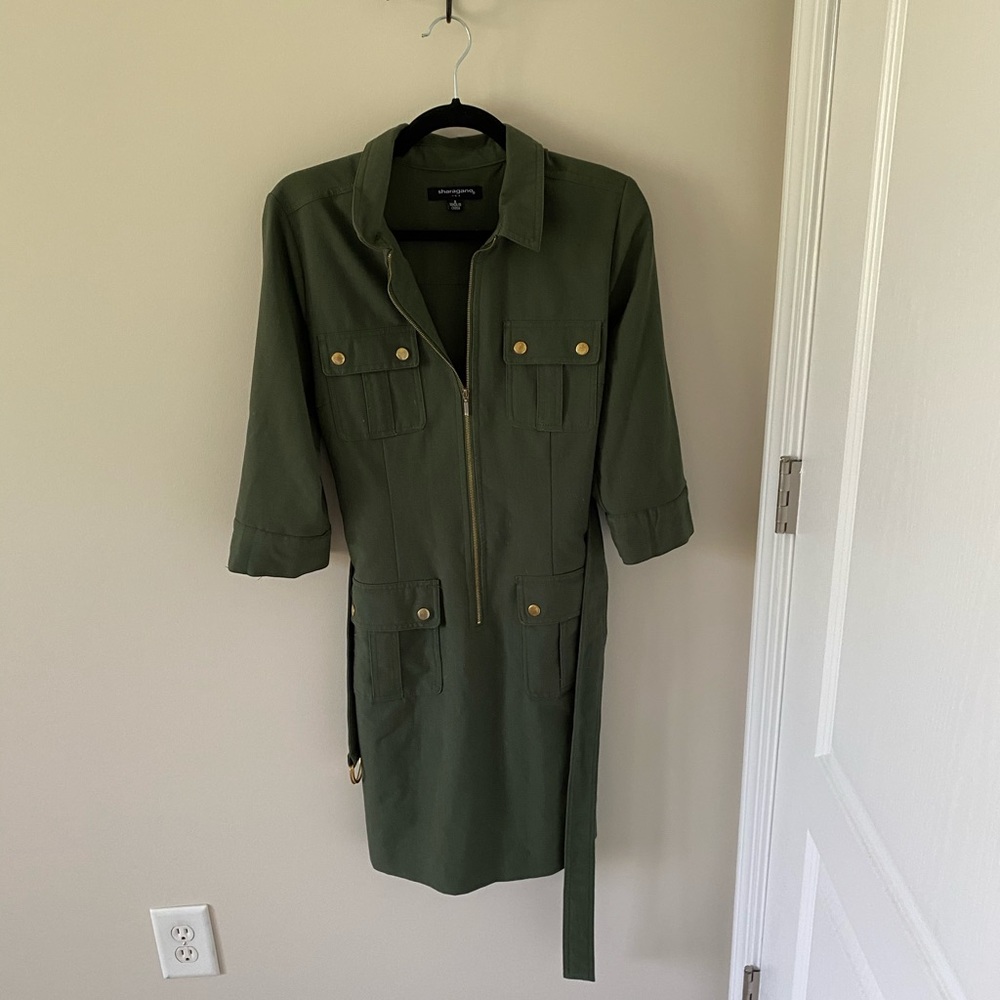 women’s army green dress